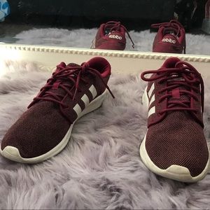 Maroon adidas cloudfoam shoes
